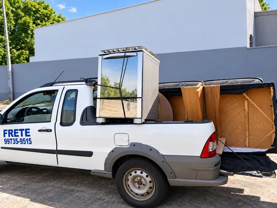 Frete de armário e colchão realizado pela Rezende Fretes em Maringá
